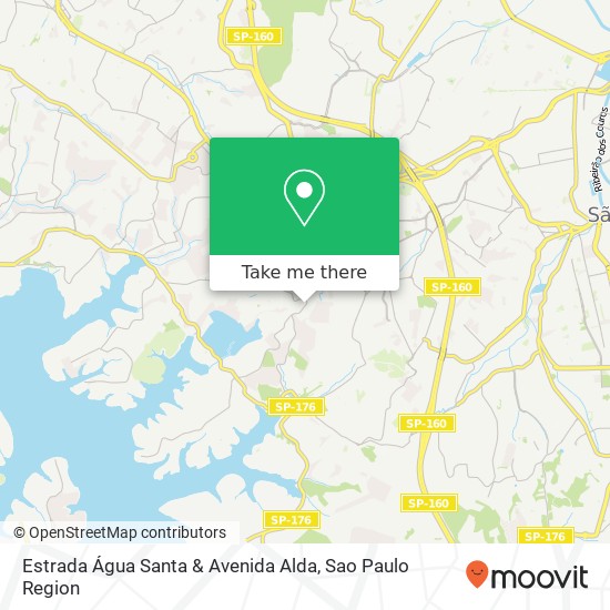 Estrada Água Santa & Avenida Alda map