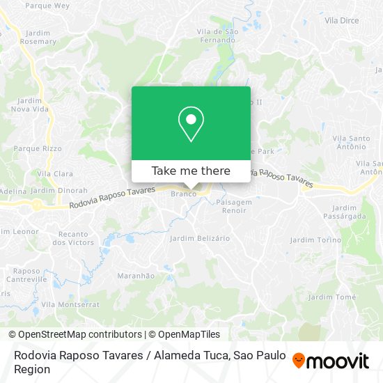 Rodovia Raposo Tavares / Alameda Tuca map