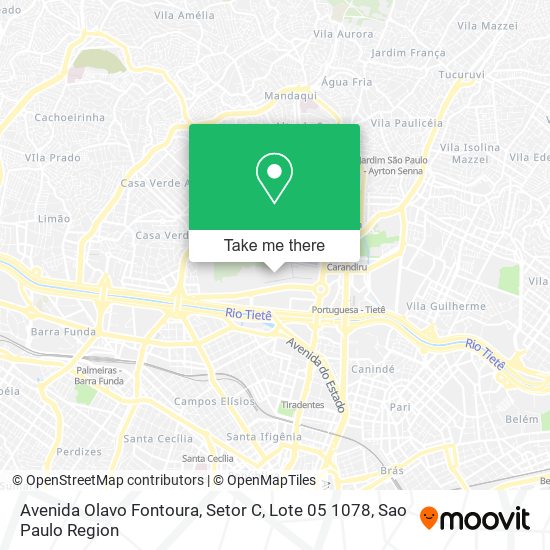 Mapa Avenida Olavo Fontoura, Setor C, Lote 05 1078