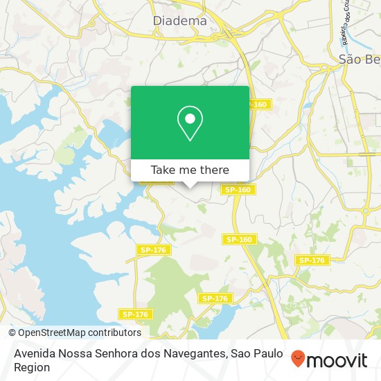 Mapa Avenida Nossa Senhora dos Navegantes