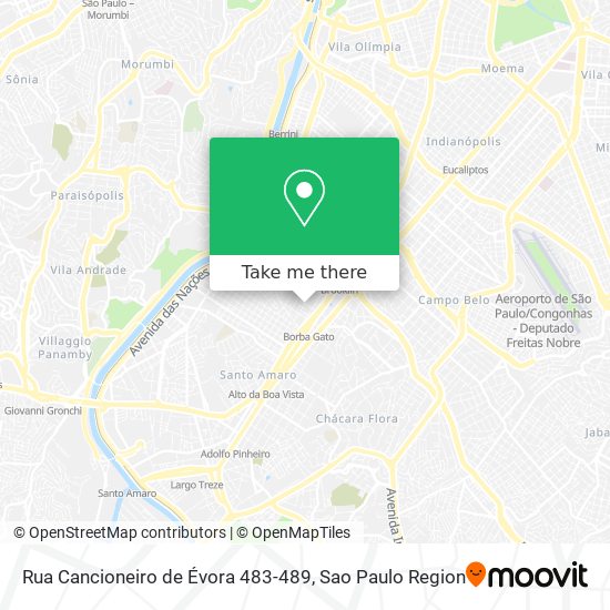 Mapa Rua Cancioneiro de Évora 483-489