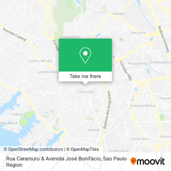 Rua Caramuru & Avenida José Bonifácio map