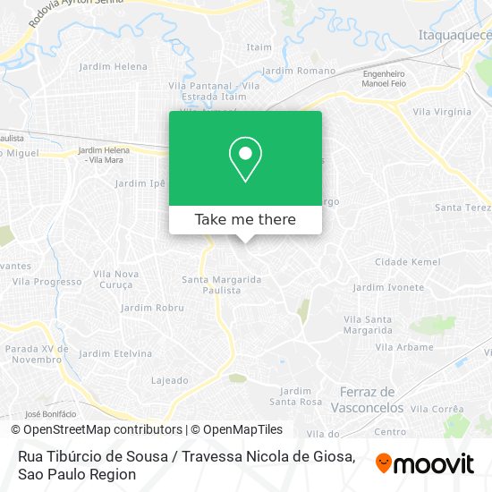 Mapa Rua Tibúrcio de Sousa / Travessa Nicola de Giosa