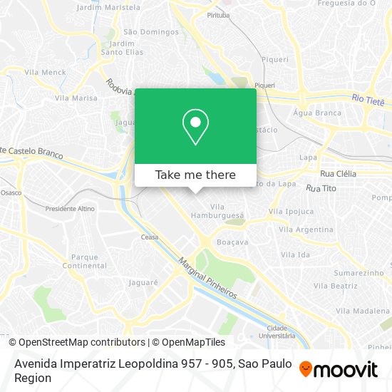 Mapa Avenida Imperatriz Leopoldina 957 - 905
