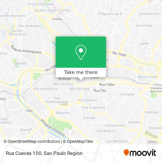 Rua Cuevas 100 map