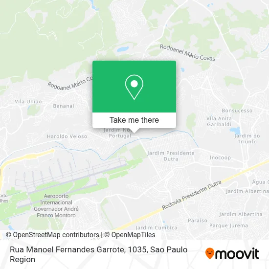 Rua Manoel Fernandes Garrote, 1035 map