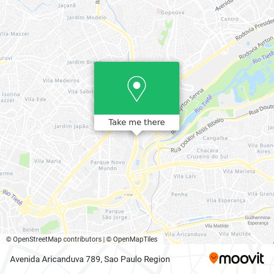 Avenida Aricanduva 789 map