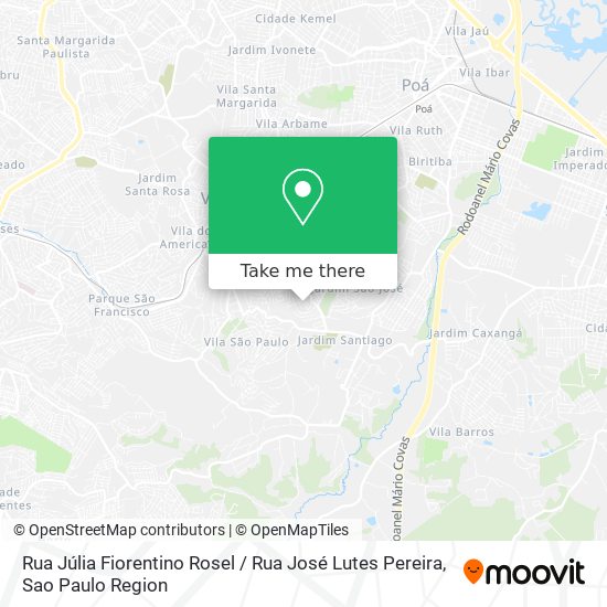 Mapa Rua Júlia Fiorentino Rosel / Rua José Lutes Pereira