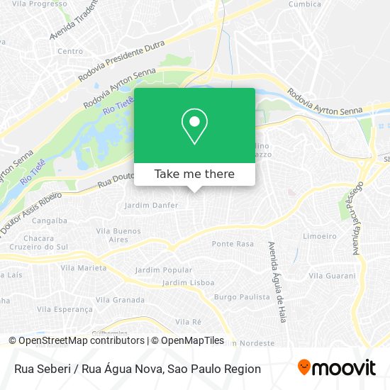Rua Seberi / Rua Água Nova map