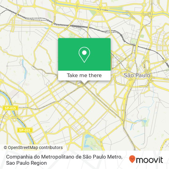 Mapa Companhia do Metropolitano de São Paulo Metro