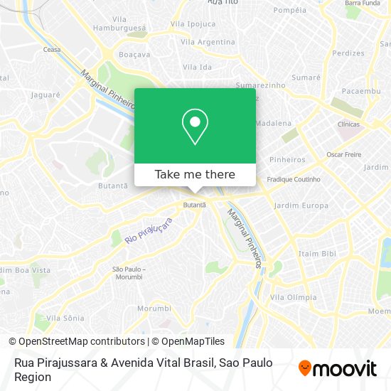 Mapa Rua Pirajussara & Avenida Vital Brasil