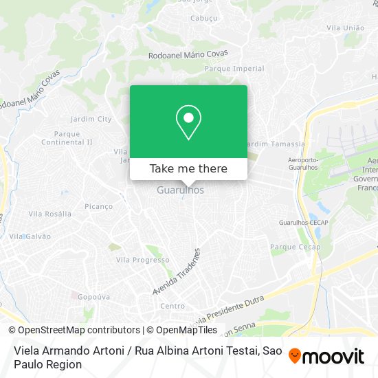 Viela Armando Artoni / Rua Albina Artoni Testai map