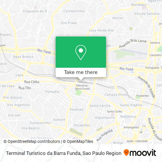 Terminal Turístico da Barra Funda map