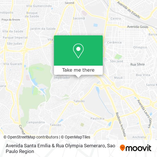Mapa Avenida Santa Emília & Rua Olympia Semeraro