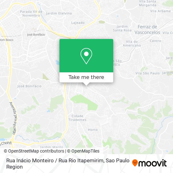 Rua Inácio Monteiro / Rua Rio Itapemirim map