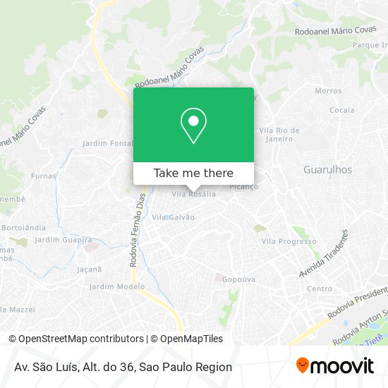 Av. São Luís, Alt. do 36 map
