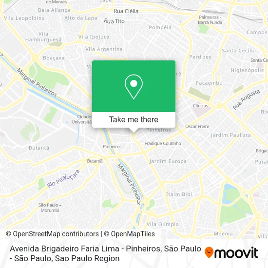 Avenida Brigadeiro Faria Lima - Pinheiros, São Paulo - São Paulo map