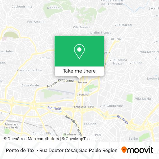 Mapa Ponto de Taxi - Rua Doutor César