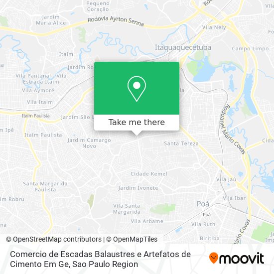 Comercio de Escadas Balaustres e Artefatos de Cimento Em Ge map