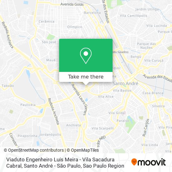 Viaduto Engenheiro Luís Meira - Vila Sacadura Cabral, Santo André - São Paulo map