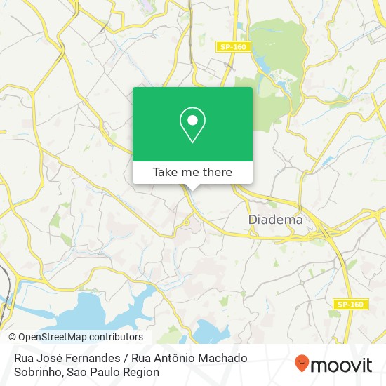 Mapa Rua José Fernandes / Rua Antônio Machado Sobrinho