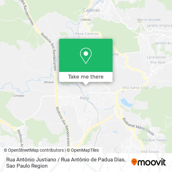 Rua Antônio Justiano / Rua Antônio de Padua Dias map