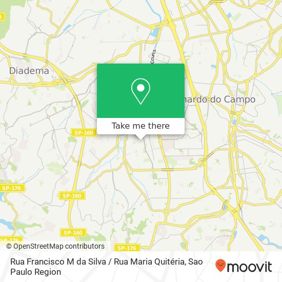 Mapa Rua Francisco M da Silva / Rua Maria Quitéria