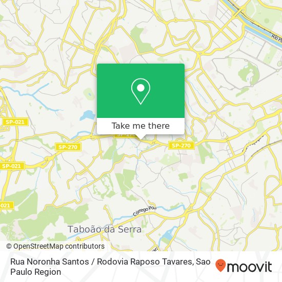 Rua Noronha Santos / Rodovia Raposo Tavares map