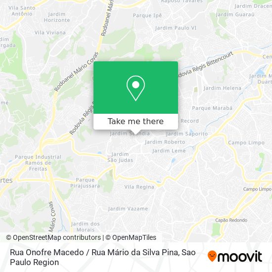 Mapa Rua Onofre Macedo / Rua Mário da Silva Pina