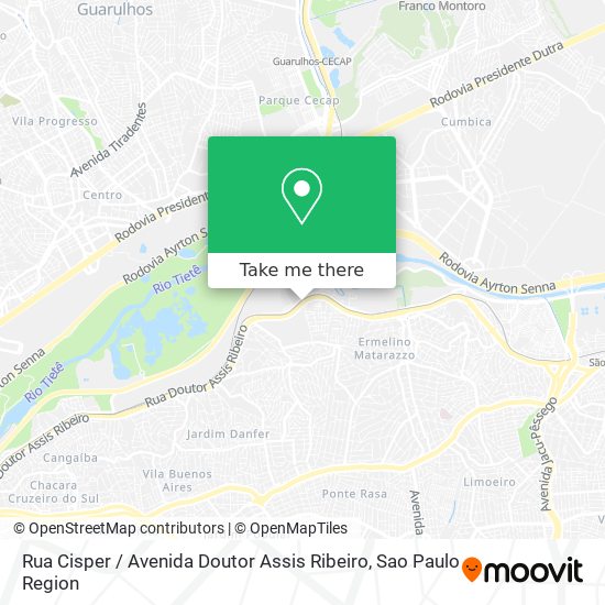 Rua Cisper / Avenida Doutor Assis Ribeiro map