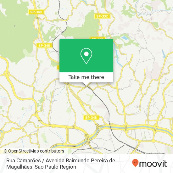 Mapa Rua Camarões / Avenida Raimundo Pereira de Magalhães