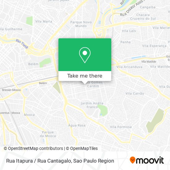 Mapa Rua Itapura / Rua Cantagalo