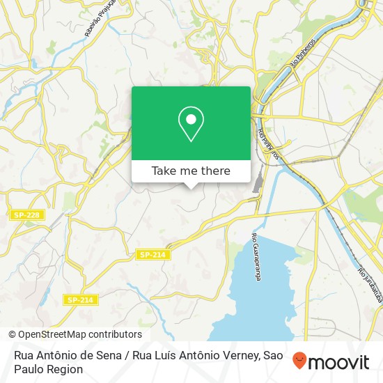 Mapa Rua Antônio de Sena / Rua Luís Antônio Verney
