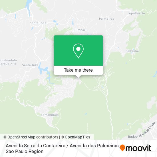 Avenida Serra da Cantareira / Avenida das Palmeiras map