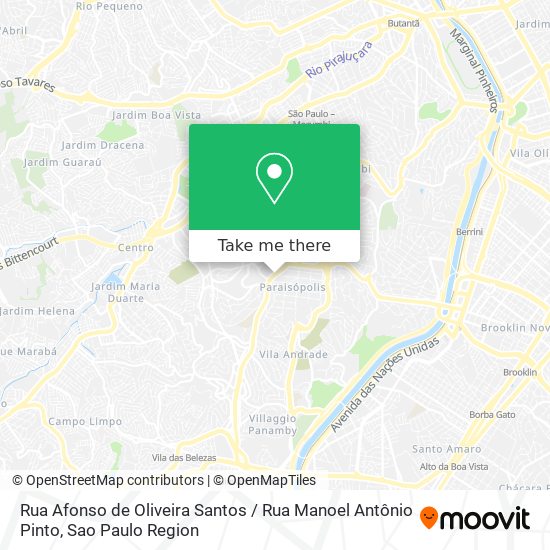 Rua Afonso de Oliveira Santos / Rua Manoel Antônio Pinto map