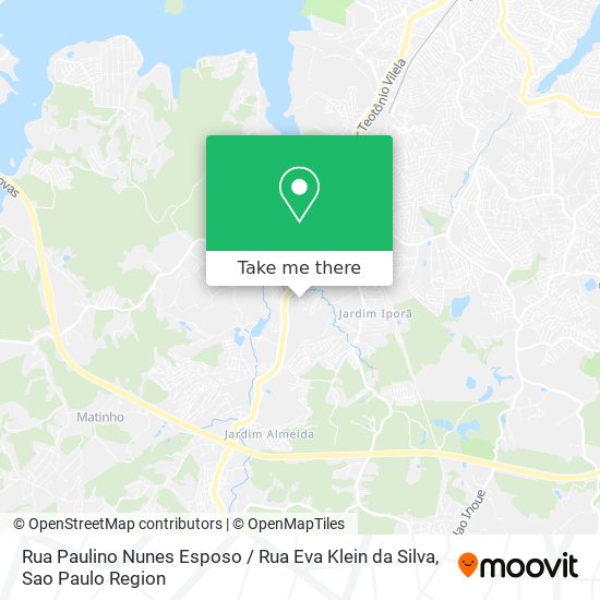 Mapa Rua Paulino Nunes Esposo / Rua Eva Klein da Silva