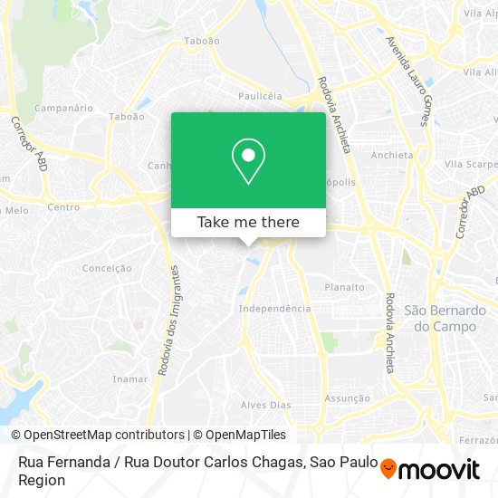 Rua Fernanda / Rua Doutor Carlos Chagas map