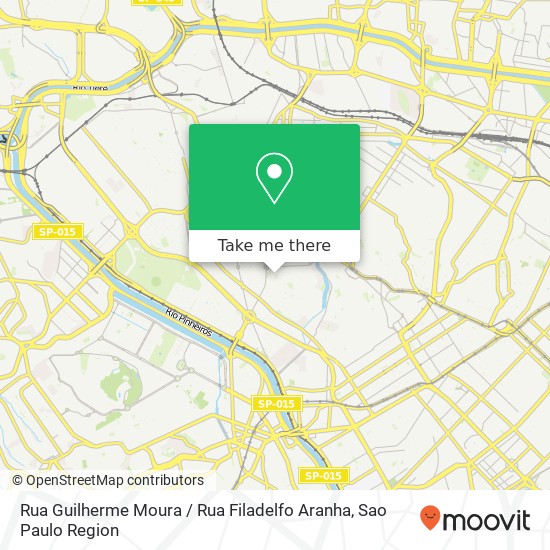 Mapa Rua Guilherme Moura / Rua Filadelfo Aranha