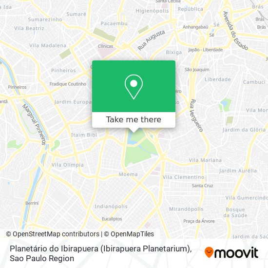 Planetário do Ibirapuera (Ibirapuera Planetarium) map