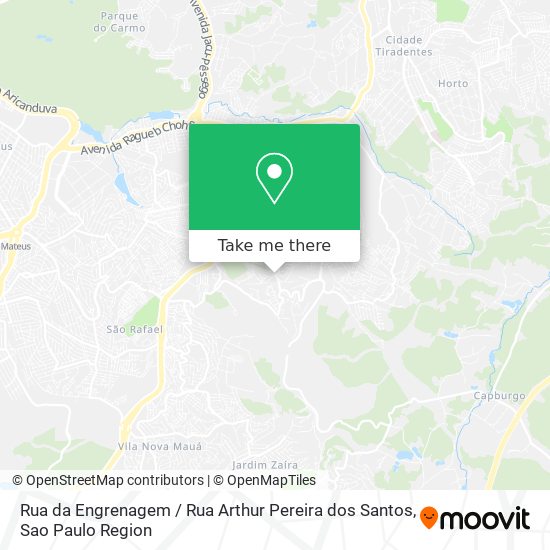 Mapa Rua da Engrenagem / Rua Arthur Pereira dos Santos