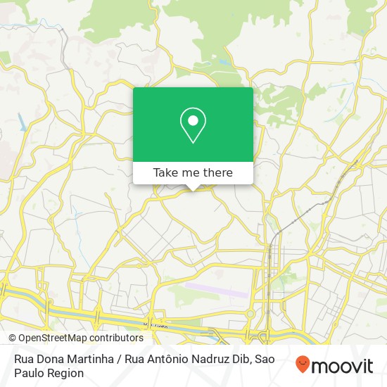 Mapa Rua Dona Martinha / Rua Antônio Nadruz Dib