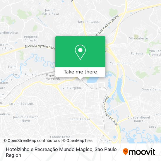 Mapa Hotelzinho e Recreação Mundo Mágico