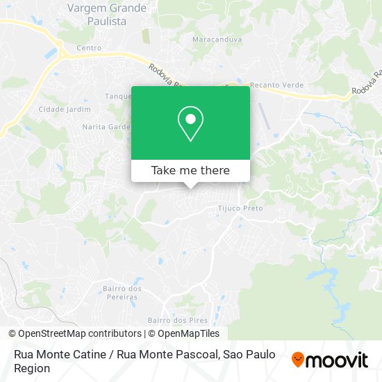 Mapa Rua Monte Catine / Rua Monte Pascoal