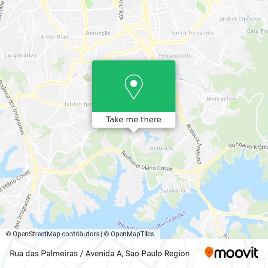 Rua das Palmeiras / Avenida A map