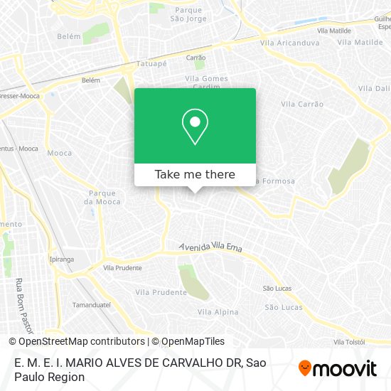 Mapa E. M. E. I. MARIO ALVES DE CARVALHO DR