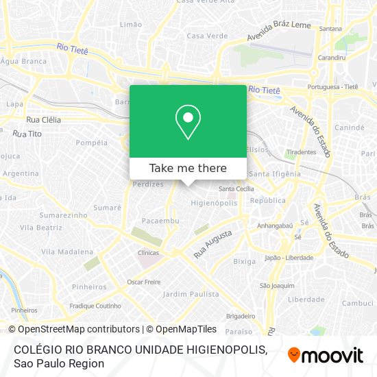 COLÉGIO RIO BRANCO UNIDADE HIGIENOPOLIS map