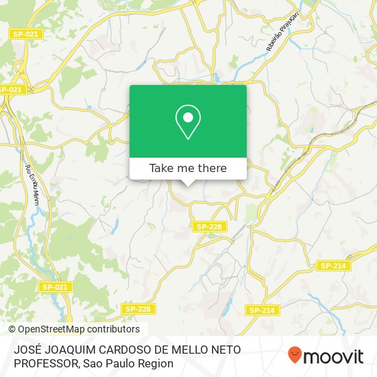 Mapa JOSÉ JOAQUIM CARDOSO DE MELLO NETO PROFESSOR
