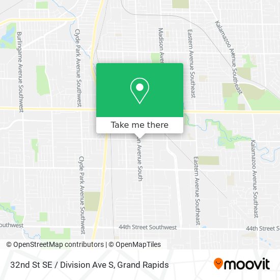 32nd St SE / Division Ave S map