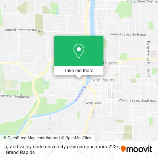 grand valley state university pew campus room 223e map