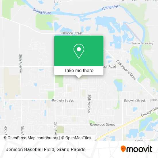 Jenison Baseball Field map